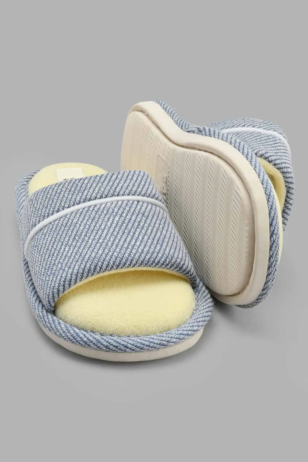 Blue Textured Slipper