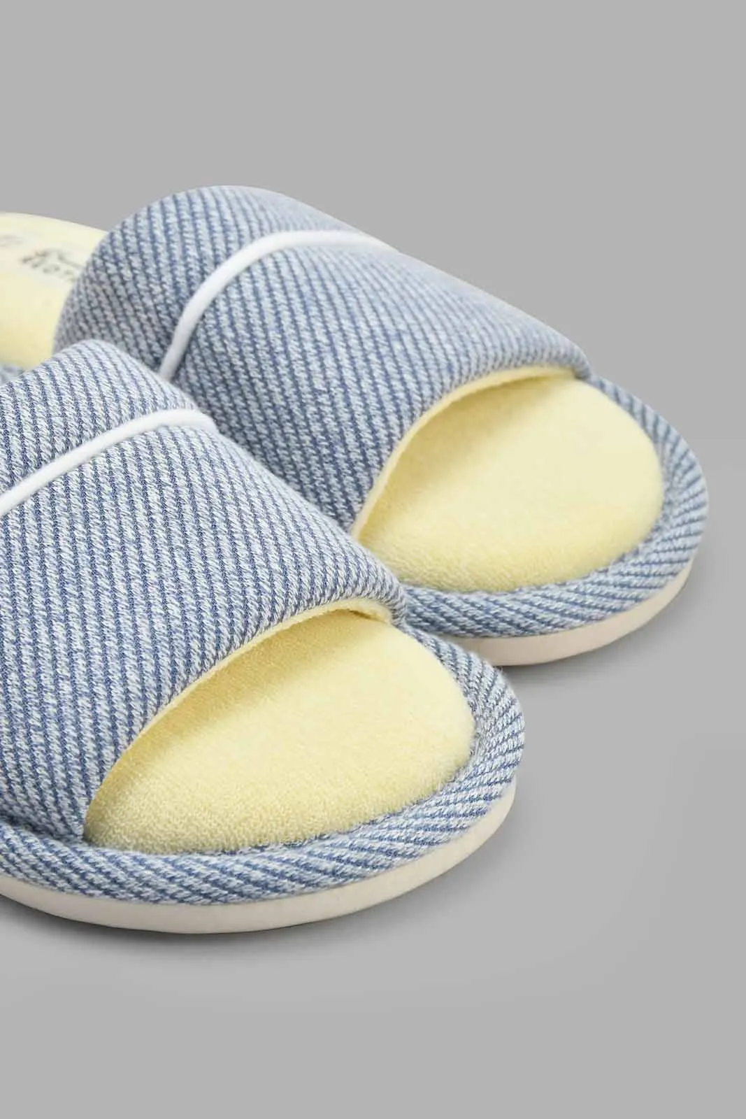 Blue Textured Slipper