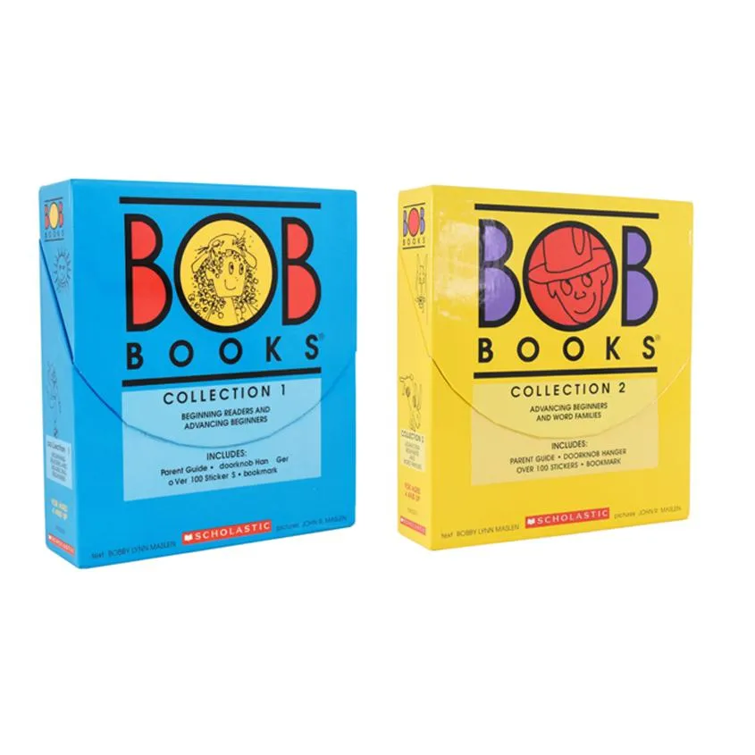 Bob Books 34 Books Collection 1 & 2 Beginning Readers and Advancing Beginners by Bobby Lynn Maslan - Paperback