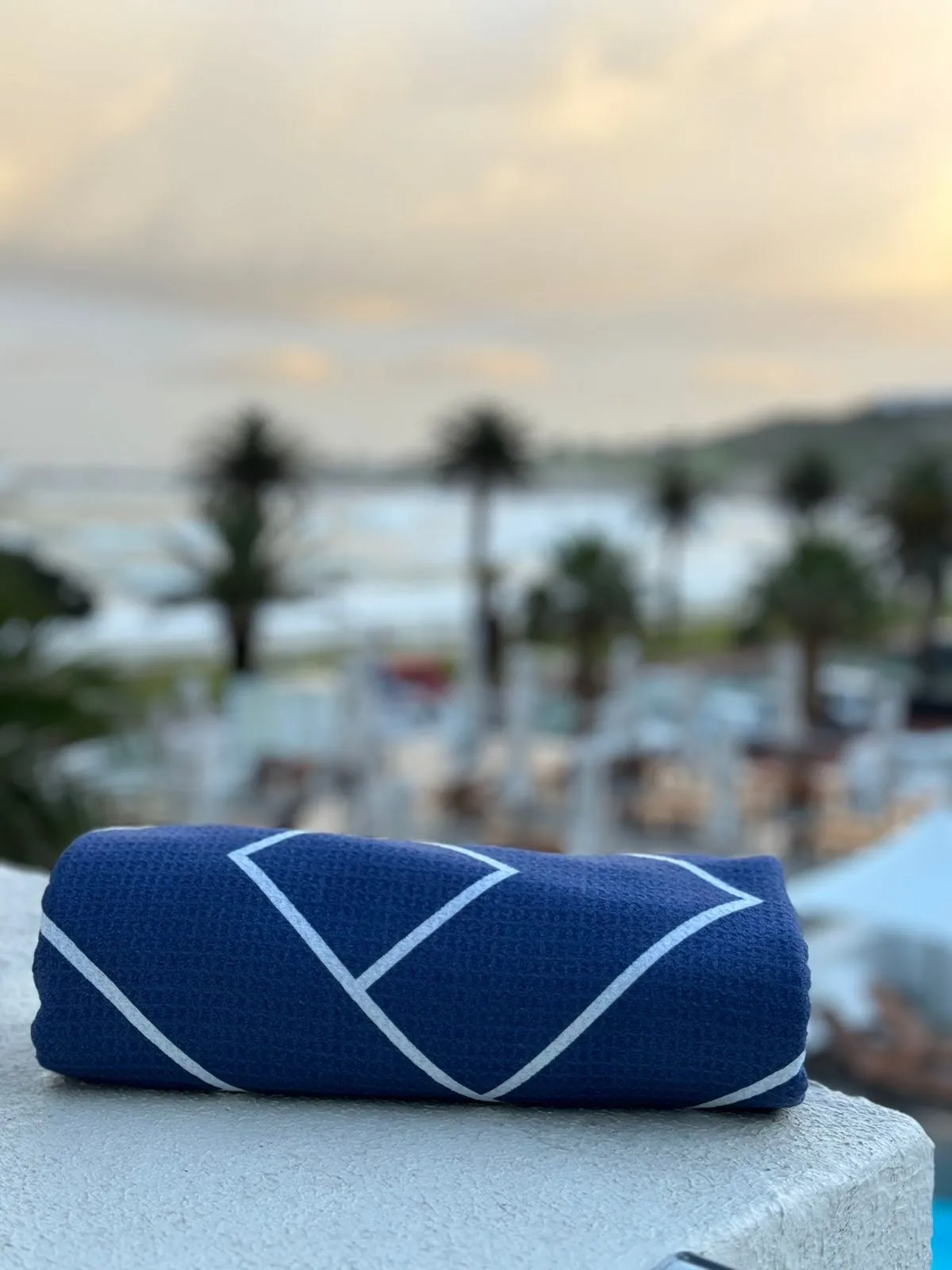 Bobums Waffle Weave Quick Dry & Compact Microfibre Towel - Weave - Navy