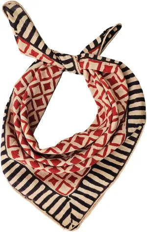 Bohemian Style Cotton Neck Scarf, 100% Cotton Bandanas Boho Soft Cotton Bandana block print bandana best gift for her