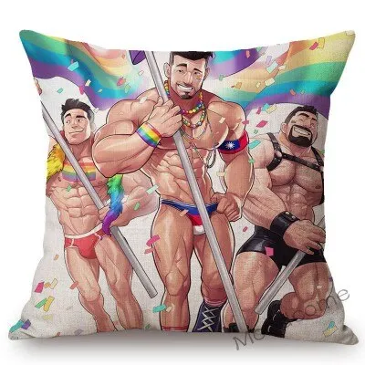 Bonky Gay Art Home Decorative Pillow Case