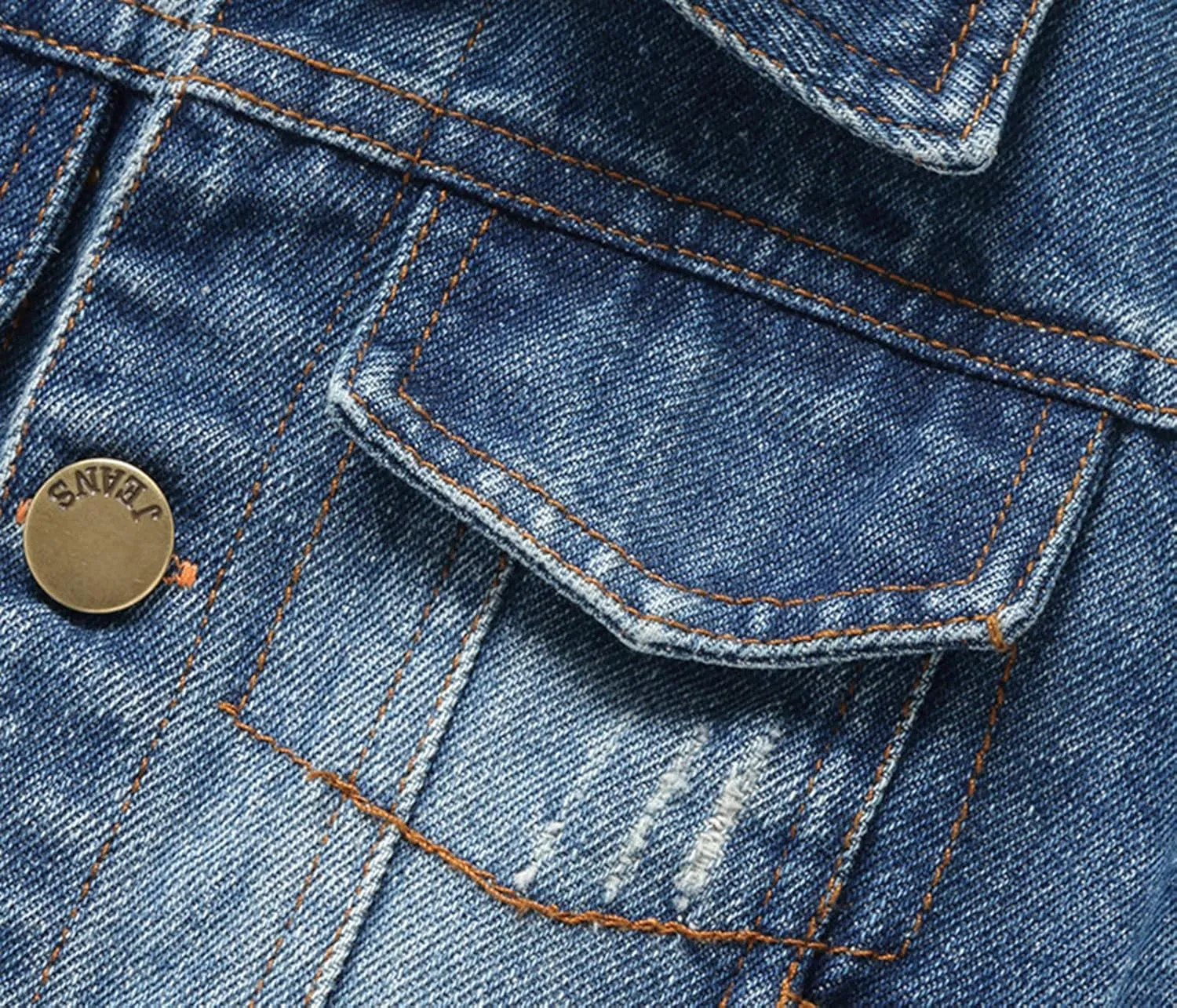 Boys Denim Jacket, Cotton & Cotton Washed Fall Outerwear Trucker Casual Jean Jacket for Boys