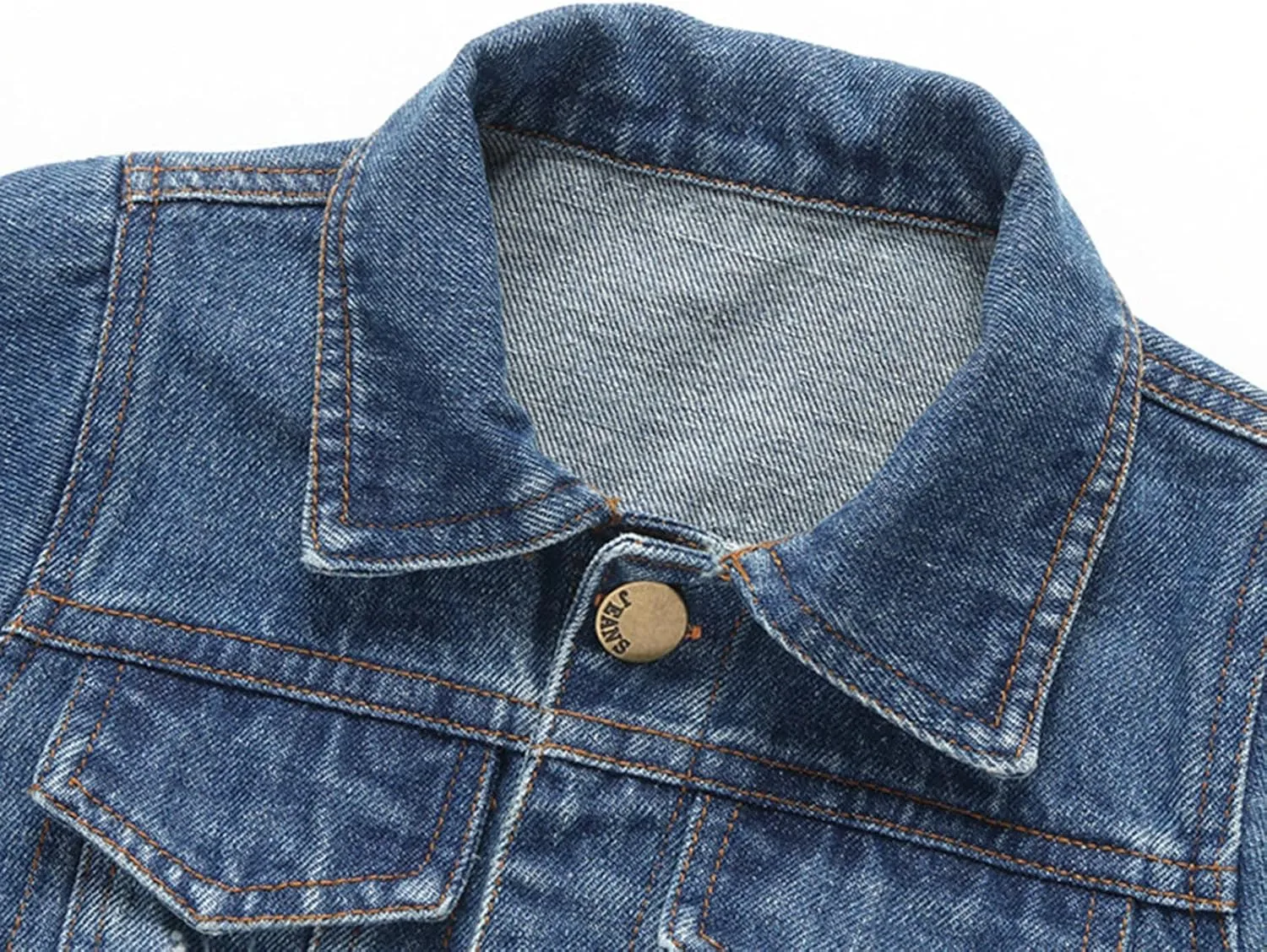 Boys Denim Jacket, Cotton & Cotton Washed Fall Outerwear Trucker Casual Jean Jacket for Boys