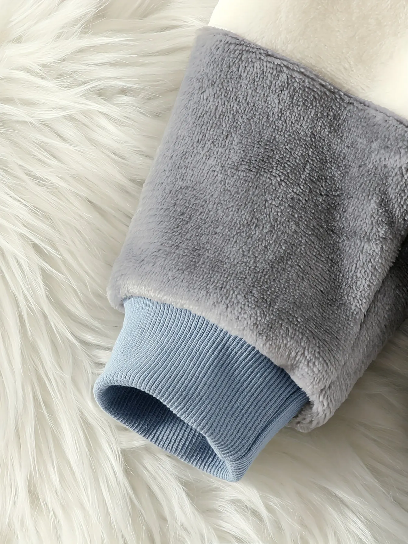 Boys Furry Winter Outfit – Warm Embroidered 2-Piece Set