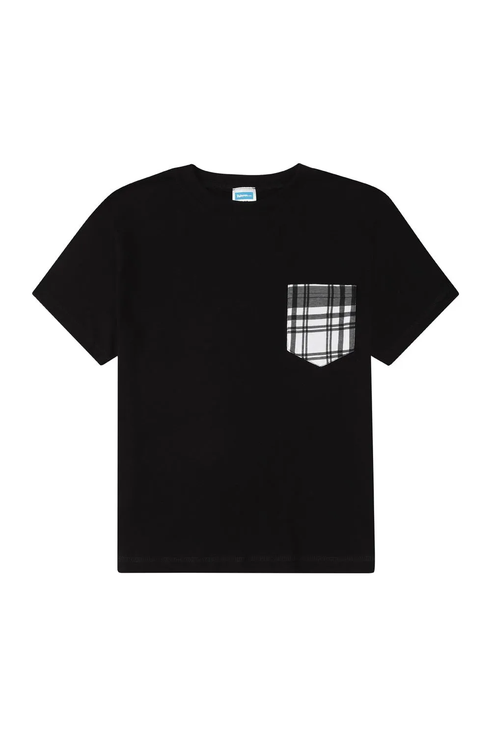 Boys Girls Black and White Check Woven Short Pyjamas