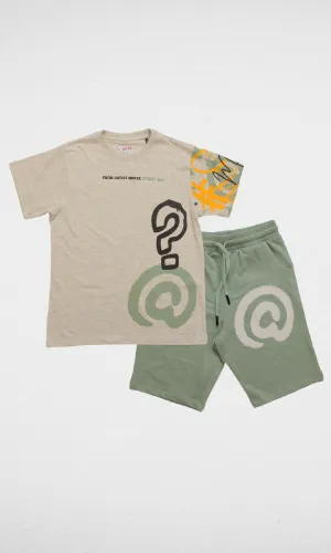 Boys Short-Sleeved Set (Green)