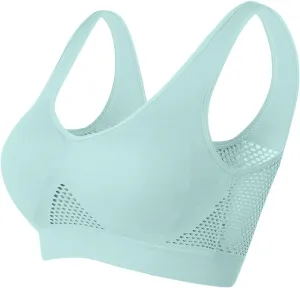 Breathable Cool Liftup Air Bra Women High Support Breathable Push Up Bras No Wire Buckle Corset Bra Comfy Yoga Bra