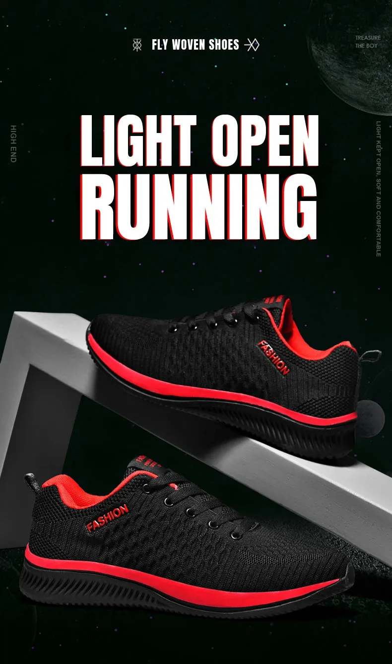 Breathable Mesh Casual Men Shoes Trendy Lightweight Walking Flats Male Tennis Sneakers Outdoor Running Fitness Shoes for Men
