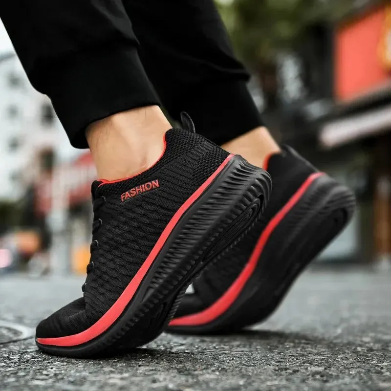 Breathable Mesh Casual Men Shoes Trendy Lightweight Walking Flats Male Tennis Sneakers Outdoor Running Fitness Shoes for Men