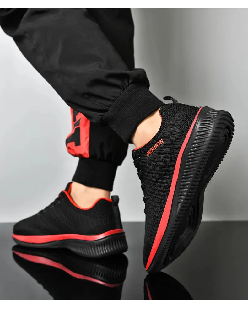 Breathable Mesh Casual Men Shoes Trendy Lightweight Walking Flats Male Tennis Sneakers Outdoor Running Fitness Shoes for Men
