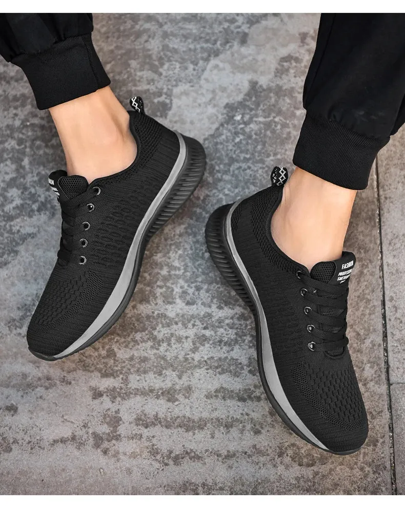 Breathable Mesh Casual Men Shoes Trendy Lightweight Walking Flats Male Tennis Sneakers Outdoor Running Fitness Shoes for Men
