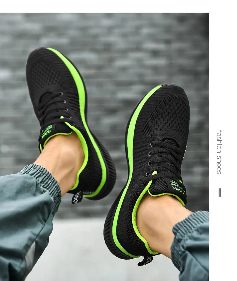 Breathable Mesh Casual Men Shoes Trendy Lightweight Walking Flats Male Tennis Sneakers Outdoor Running Fitness Shoes for Men