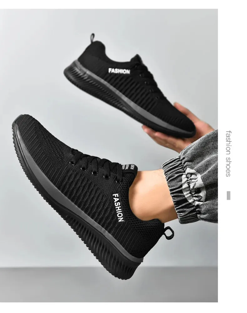 Breathable Mesh Casual Men Shoes Trendy Lightweight Walking Flats Male Tennis Sneakers Outdoor Running Fitness Shoes for Men