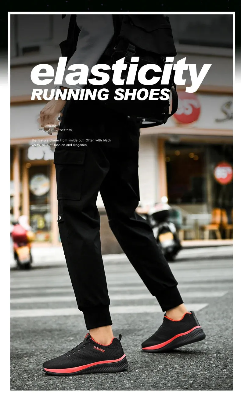 Breathable Mesh Casual Men Shoes Trendy Lightweight Walking Flats Male Tennis Sneakers Outdoor Running Fitness Shoes for Men
