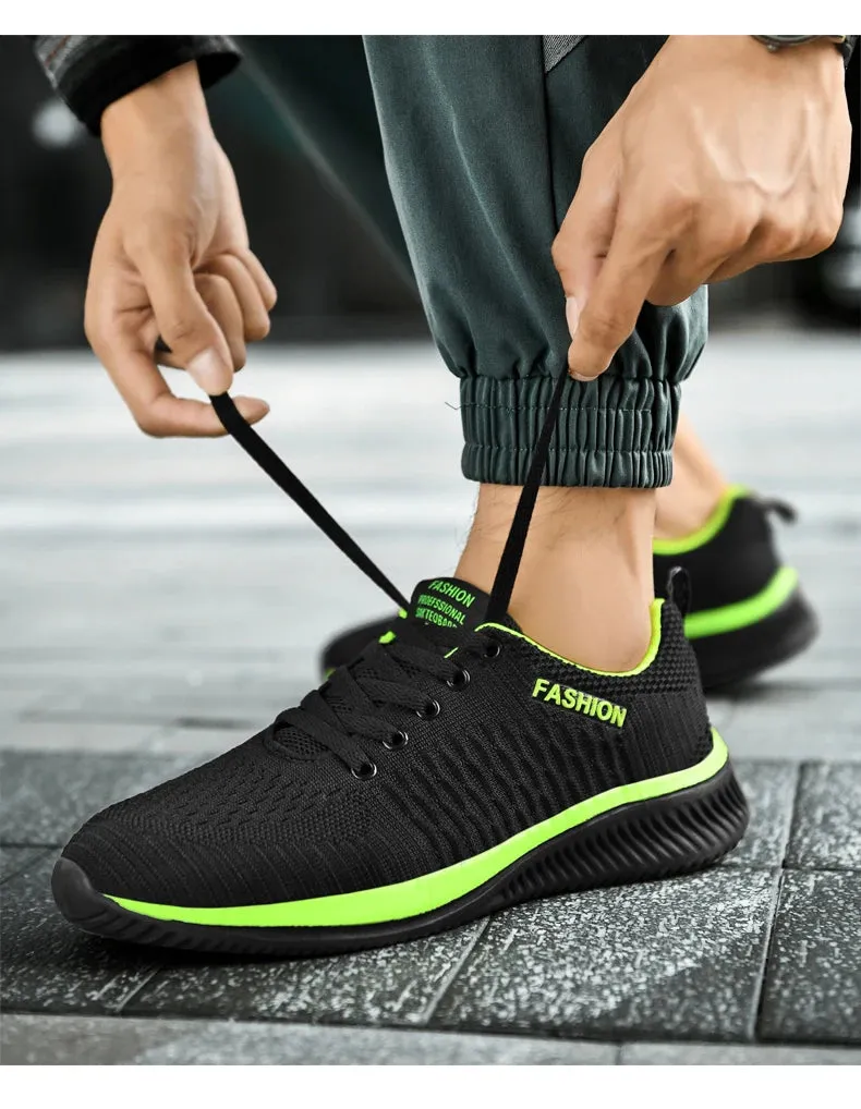 Breathable Mesh Casual Men Shoes Trendy Lightweight Walking Flats Male Tennis Sneakers Outdoor Running Fitness Shoes for Men