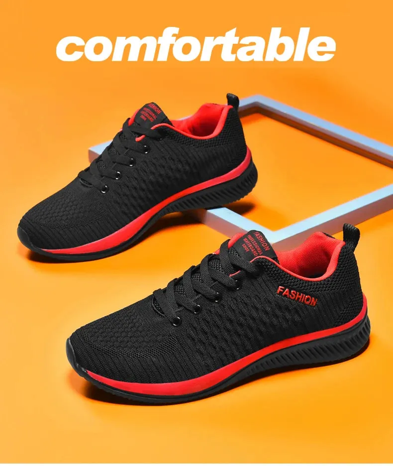 Breathable Mesh Casual Men Shoes Trendy Lightweight Walking Flats Male Tennis Sneakers Outdoor Running Fitness Shoes for Men