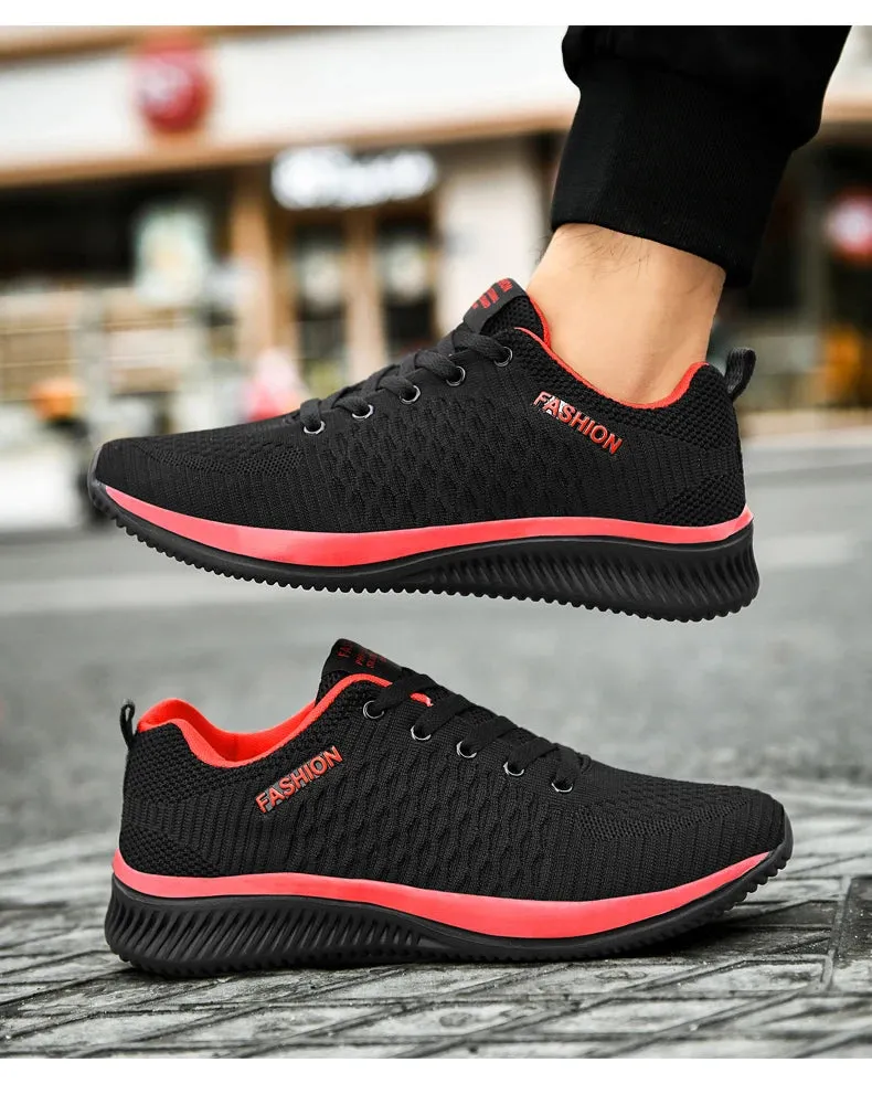 Breathable Mesh Casual Men Shoes Trendy Lightweight Walking Flats Male Tennis Sneakers Outdoor Running Fitness Shoes for Men