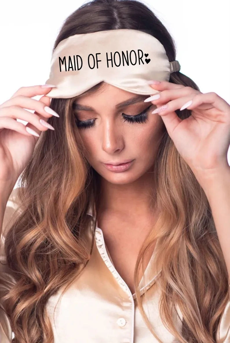 Bride Eye Masks in Little Hearts