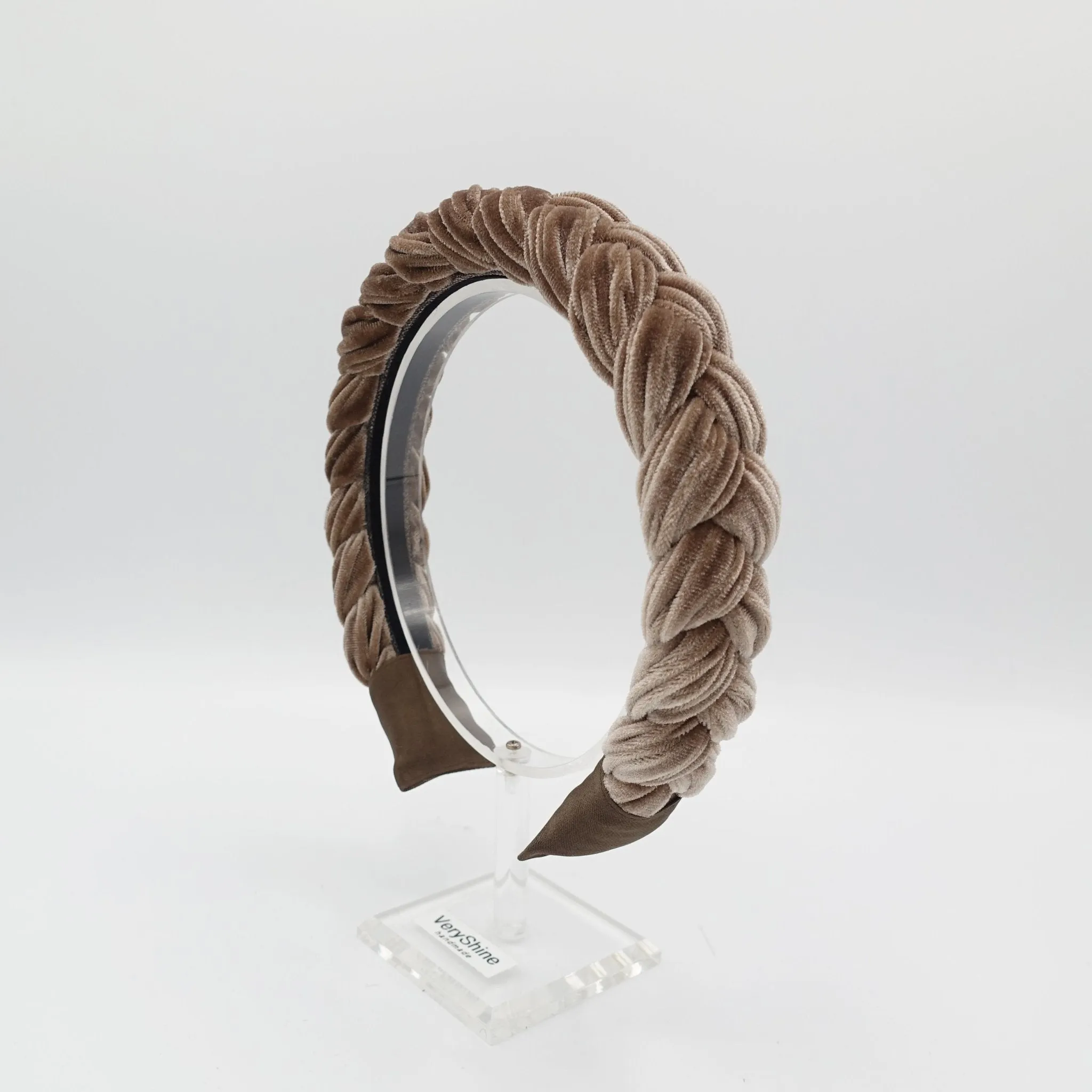 Brooklyn velvet braided headband women hair accessory