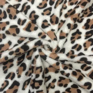 Brown Leopard Super Soft Fleece Fabric