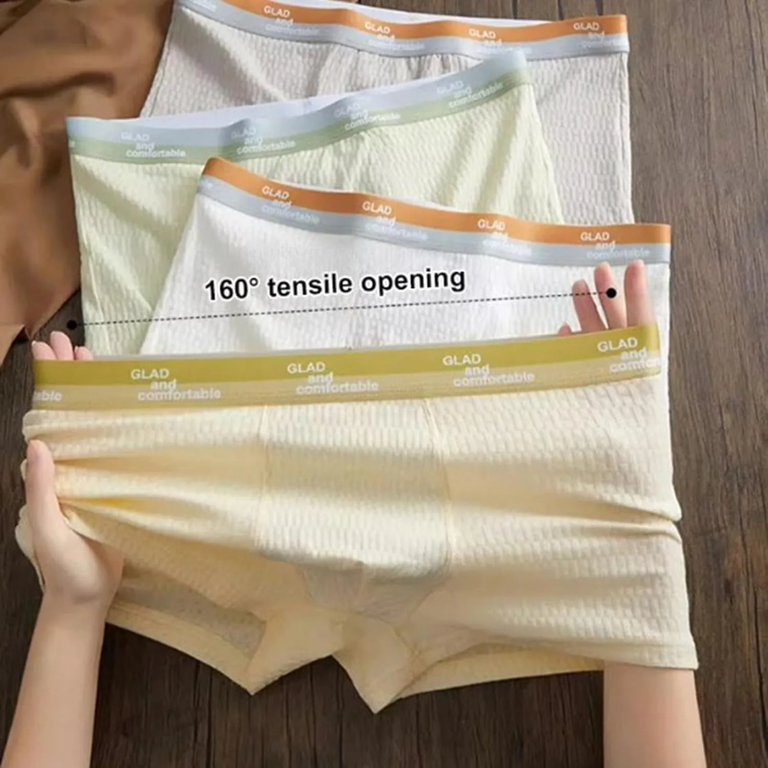 Bubble Cotton Men's Boxer Briefs Breathable Sweat Absorbent, Bubble Cotton Fabric Men Underwear