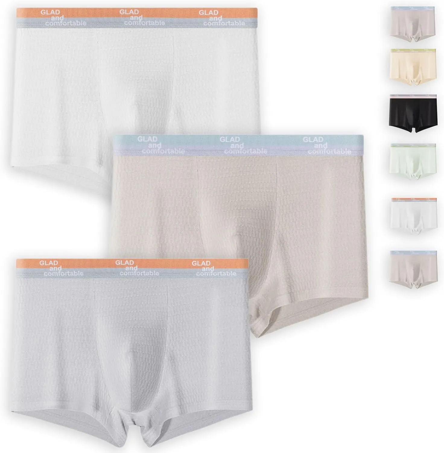 Bubble Cotton Men's Boxer Briefs Breathable Sweat Absorbent, Bubble Cotton Fabric Men Underwear