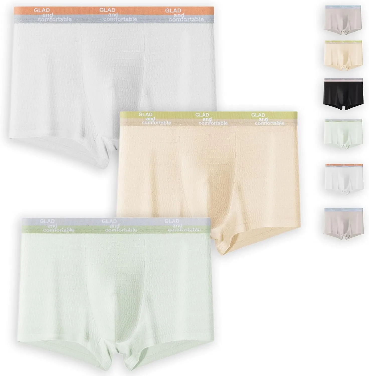 Bubble Cotton Men's Boxer Briefs Breathable Sweat Absorbent, Bubble Cotton Fabric Men Underwear