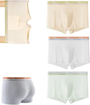 Bubble Cotton Men's Boxer Briefs,Bubble Cotton Breathable Boxer Brief,3 Pieces Men's Bubble Cotton Underwear
