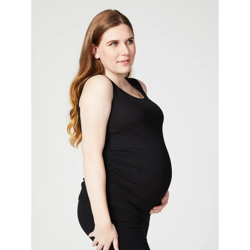 Bubble Gum Maternity Tank Top Black - Cake