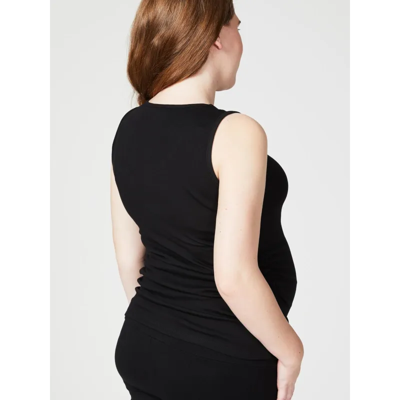 Bubble Gum Maternity Tank Top Black - Cake