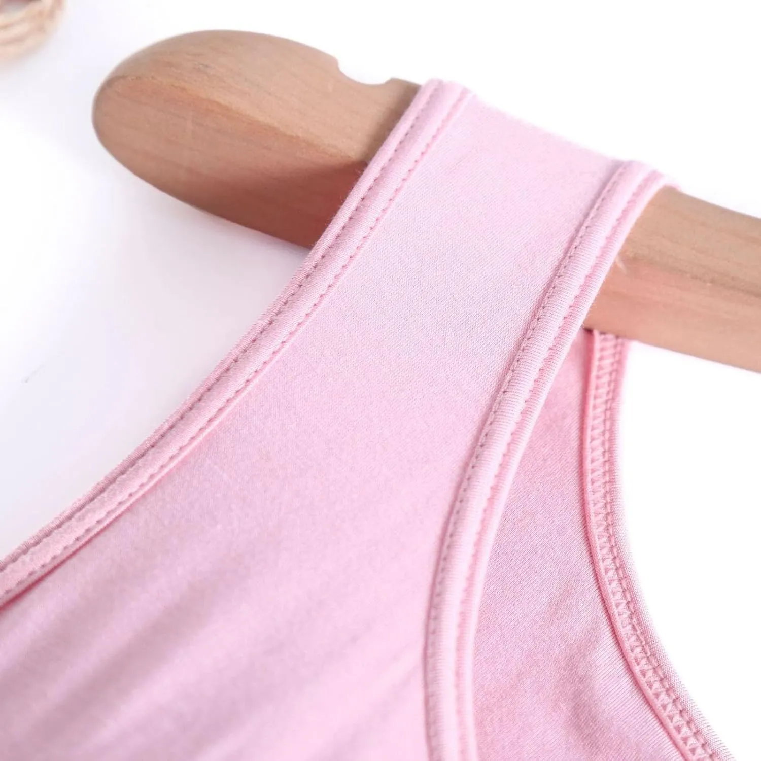 Bulit-in-Bra Nightgowns for Women Sleeveless Loose Crew Neck Pajamas Tank Dress Summer Soft Modal Sleepwear