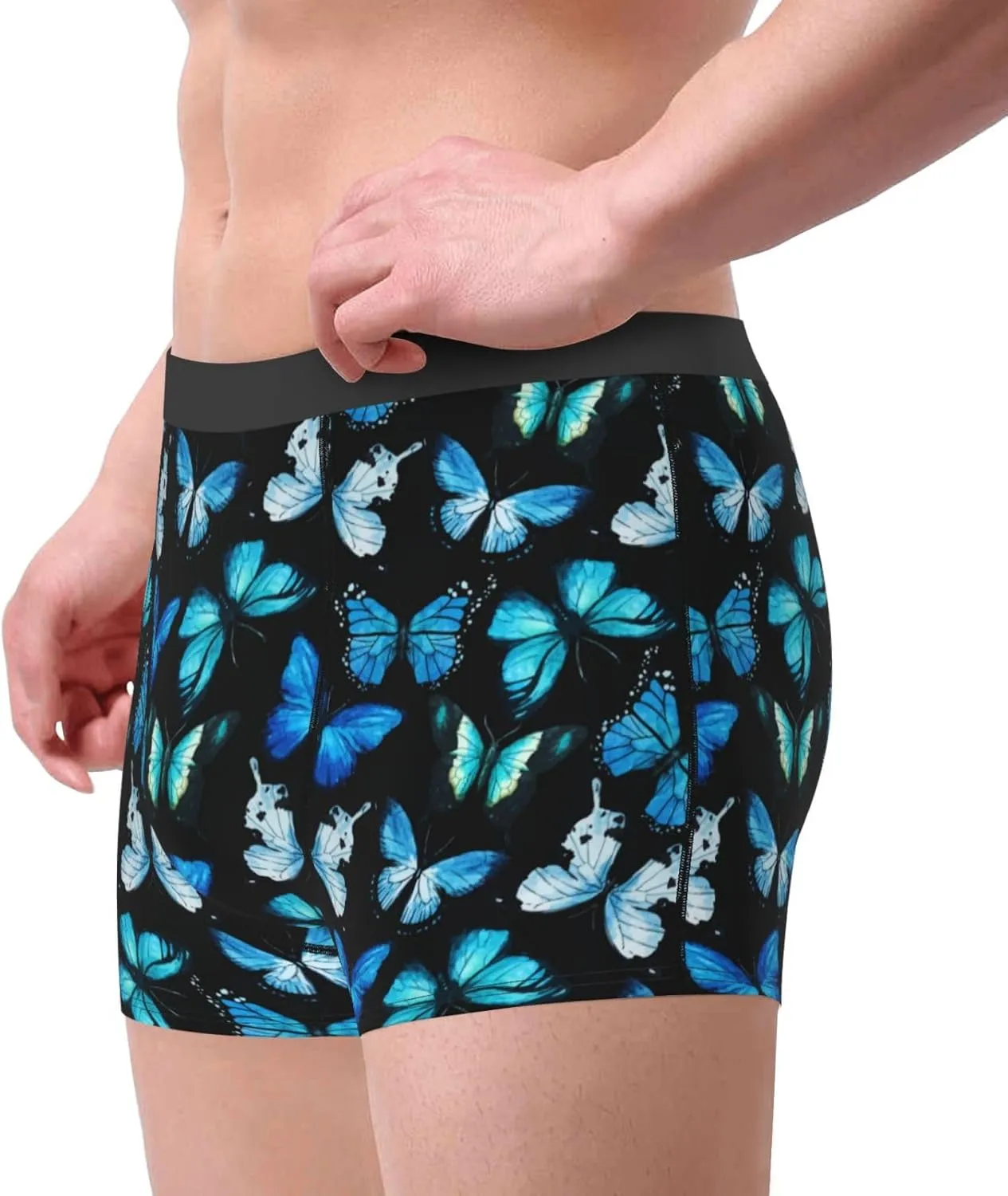 Butterfly Fashion Men'S Underwear Boxer Briefs Comfor Breathable