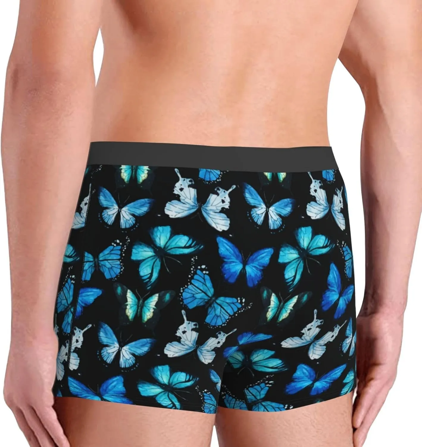 Butterfly Fashion Men'S Underwear Boxer Briefs Comfor Breathable