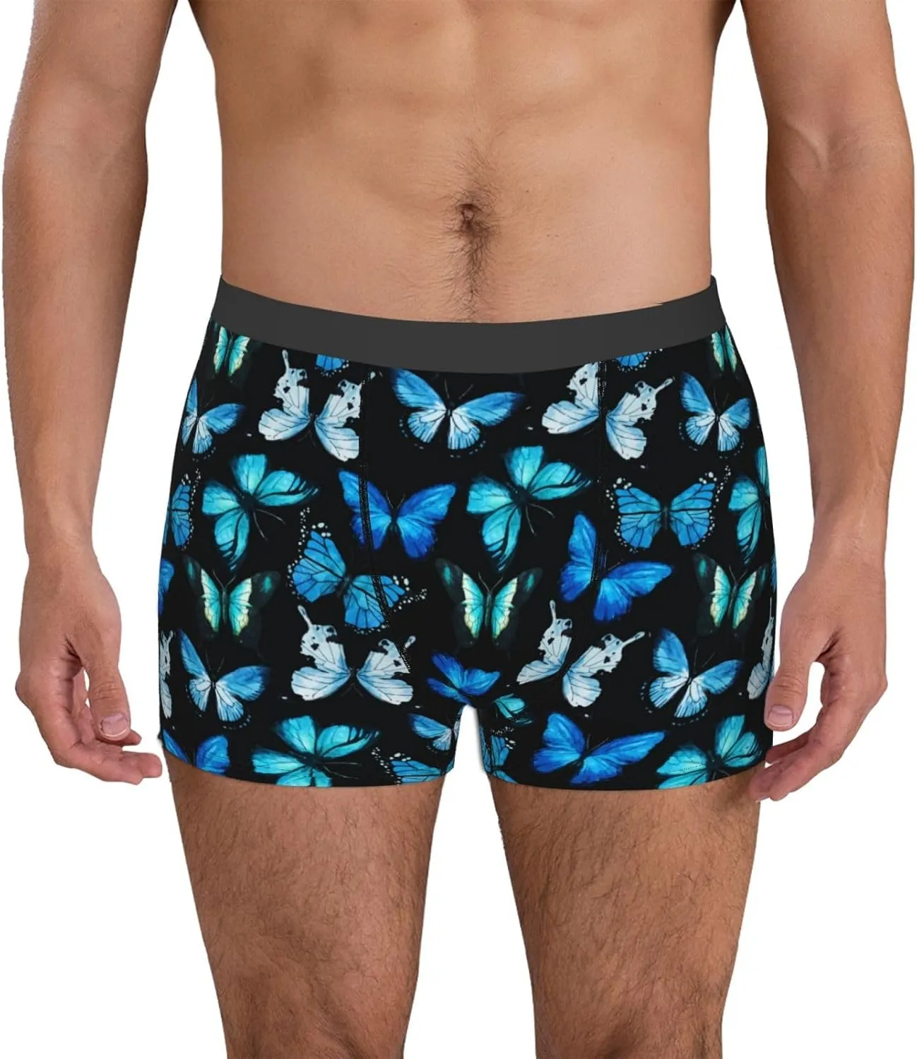 Butterfly Fashion Men'S Underwear Boxer Briefs Comfor Breathable
