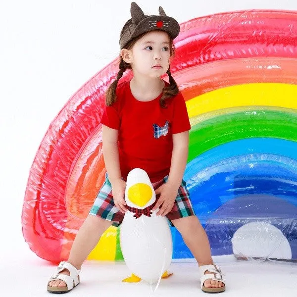 Butterfly Red Short Sleeve Tee & Shorts Set