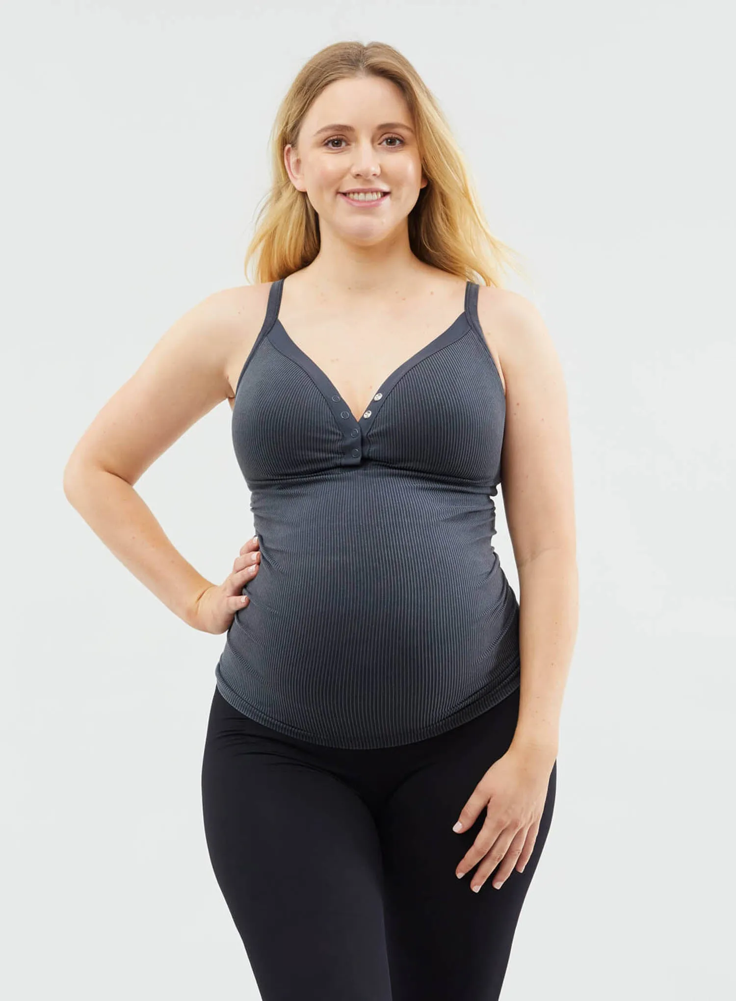 Cake Maternity: Marshmallow Nursing Tank Black