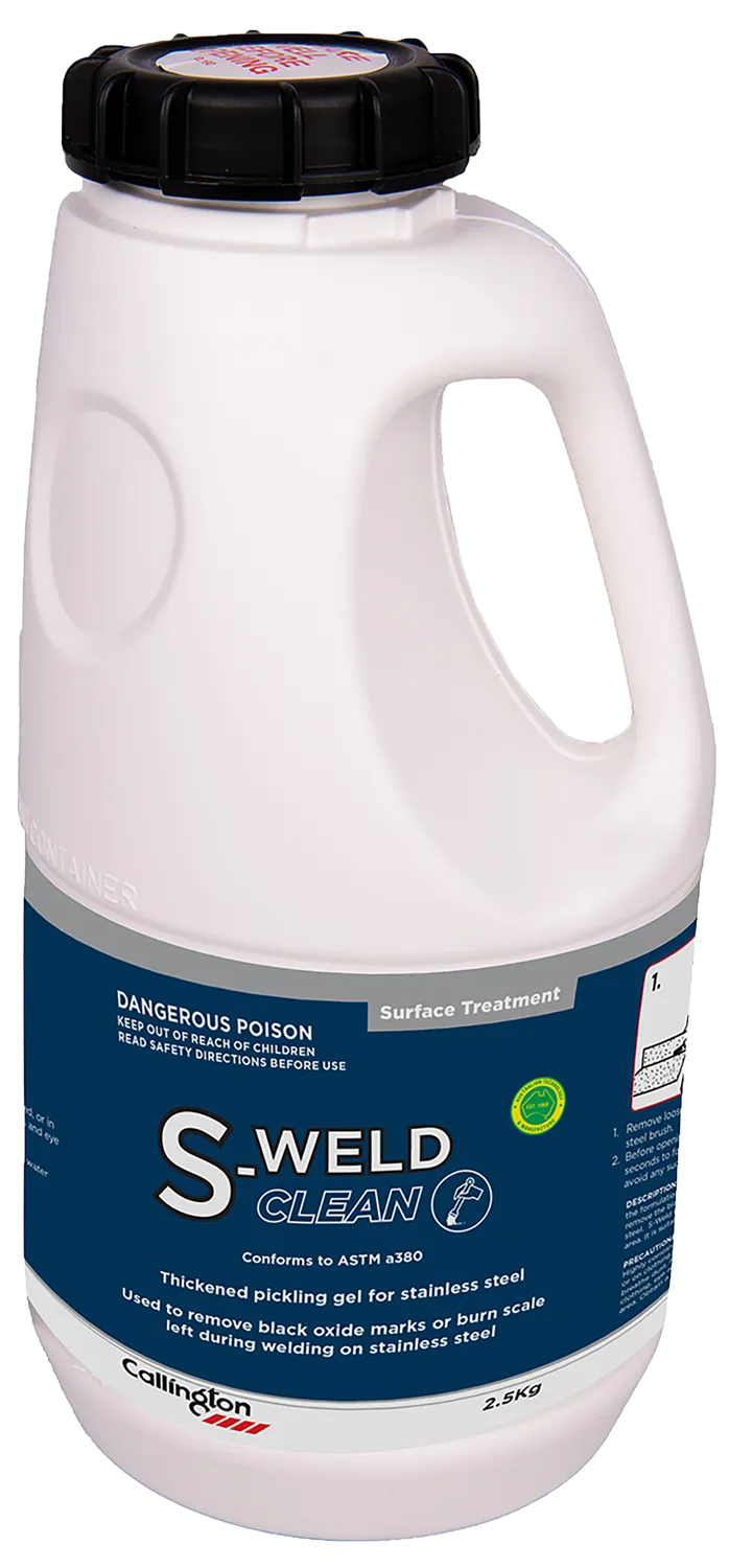 Callington - S-Weld Clean: Thickened Pickling Gel for Stainless Steel