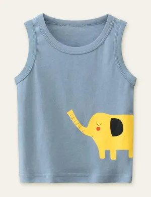 Cartoon Animal Printed Vest