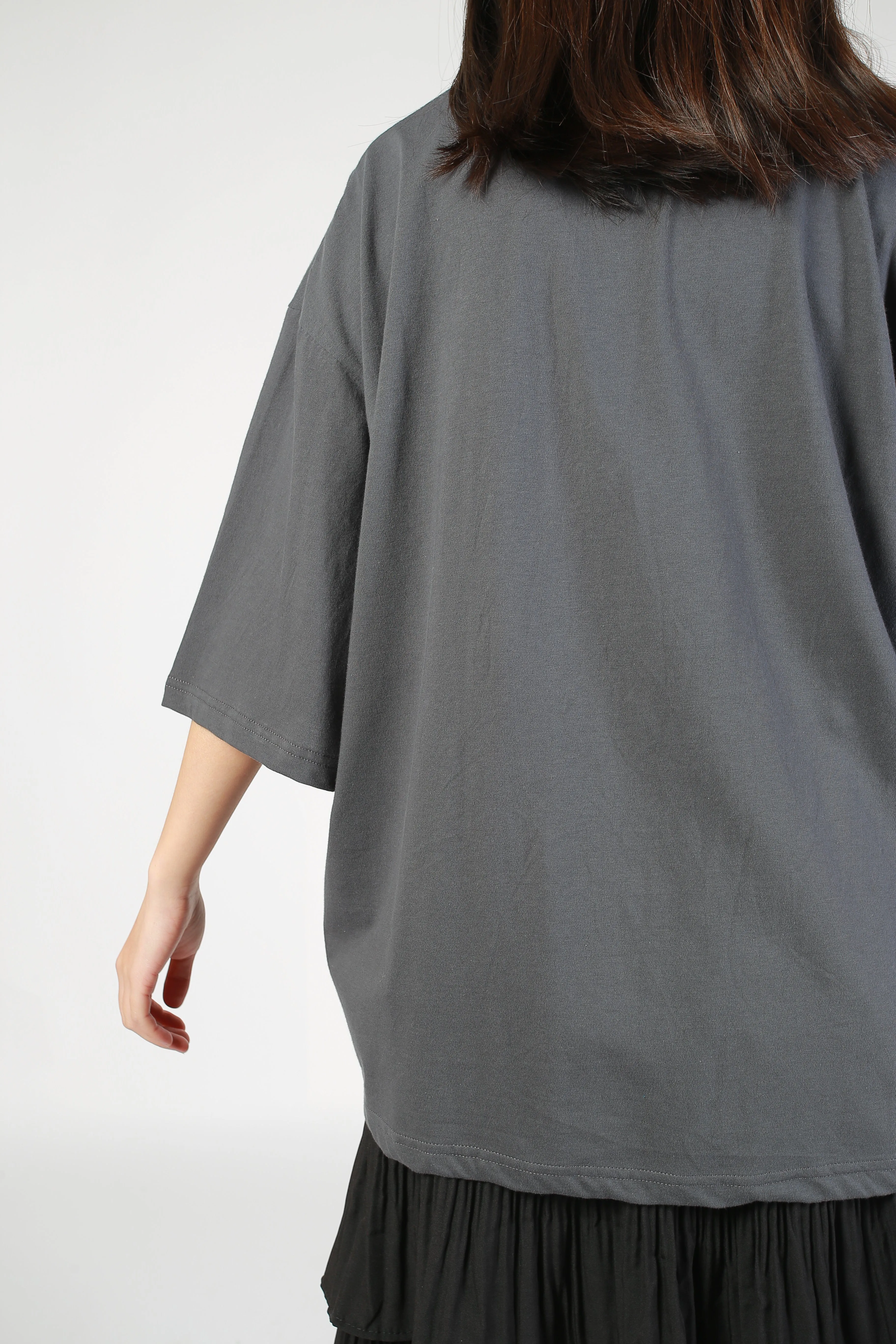 Cartoon Printed Tee Charcoal