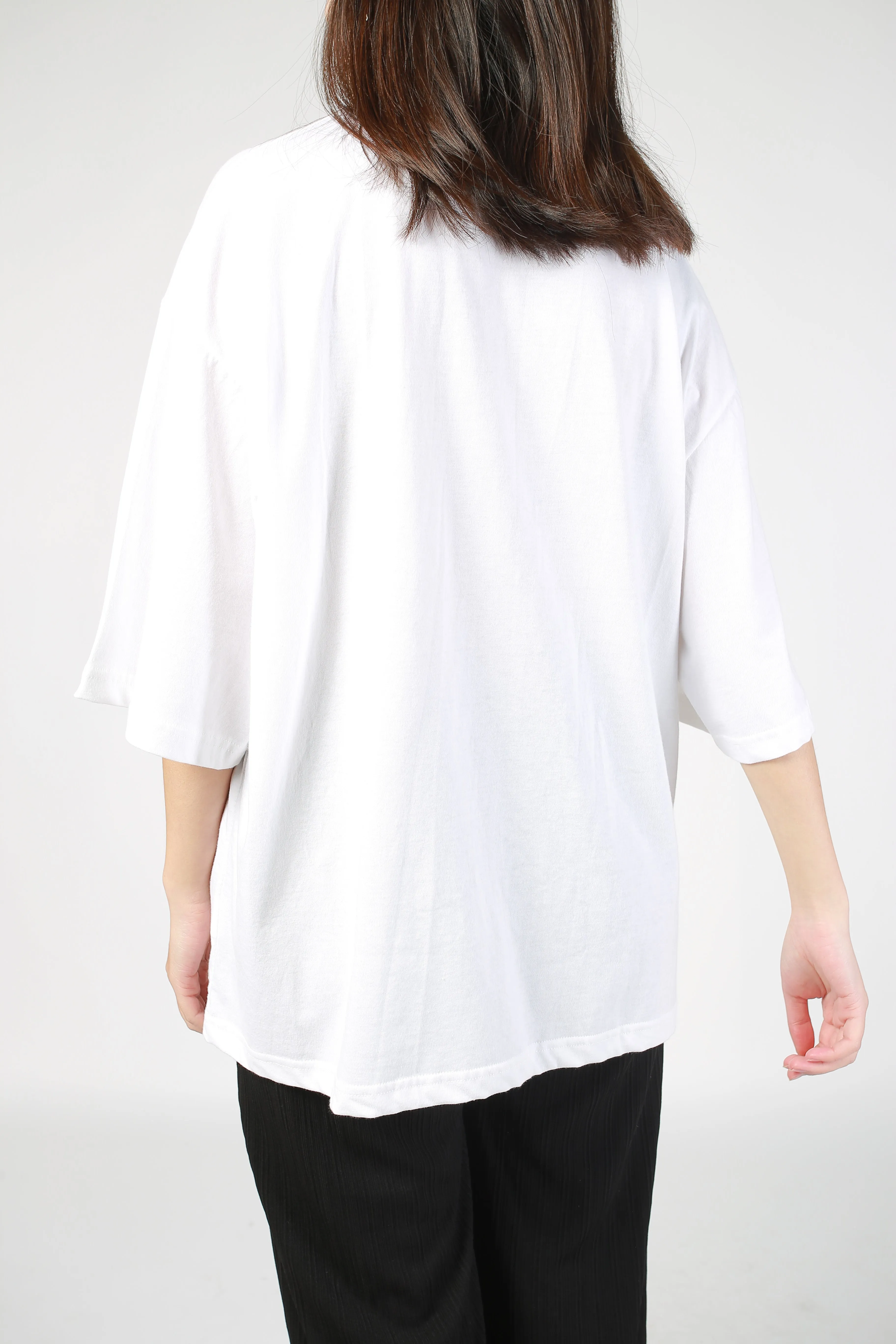 Cartoon Printed Tee White
