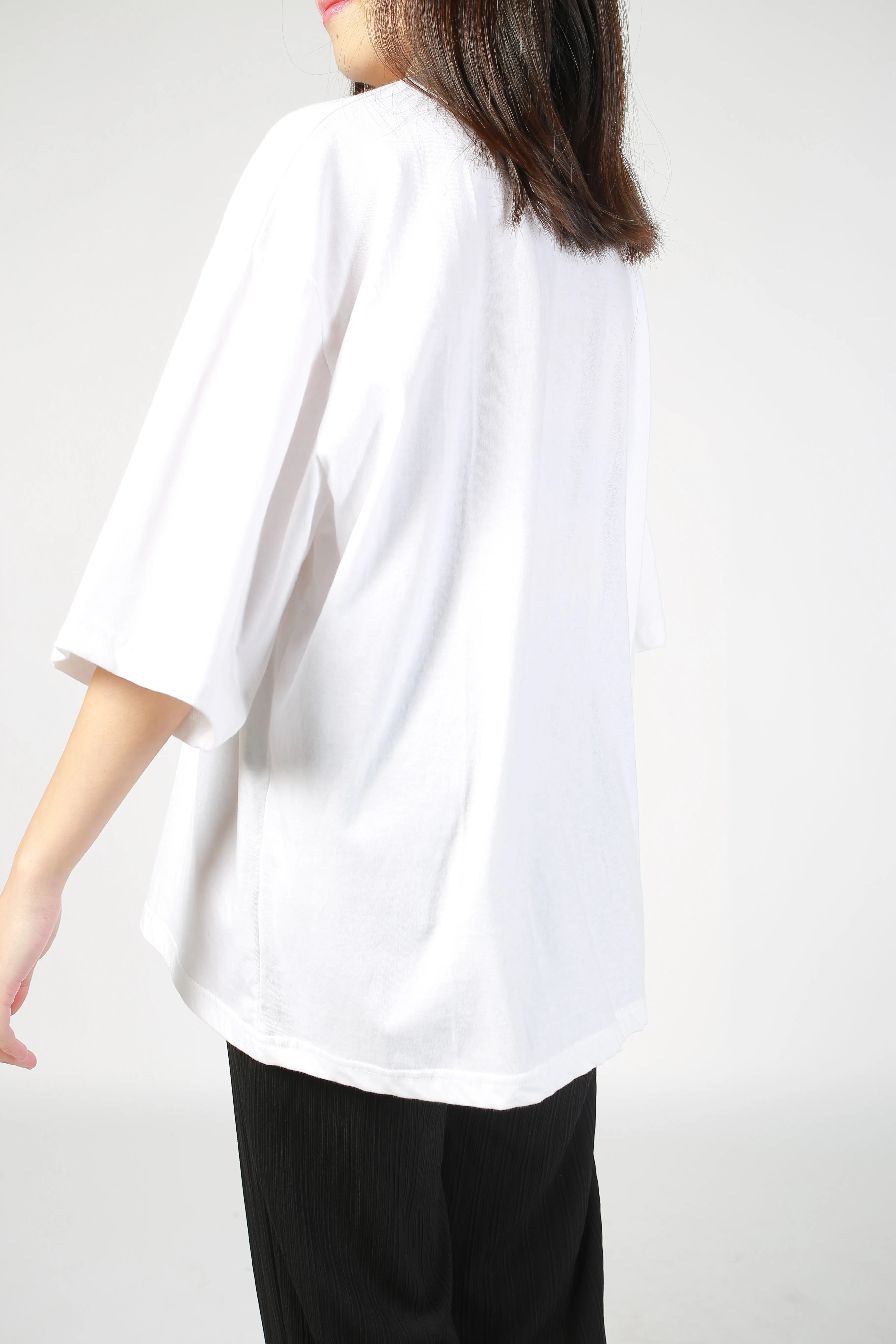 Cartoon Printed Tee White