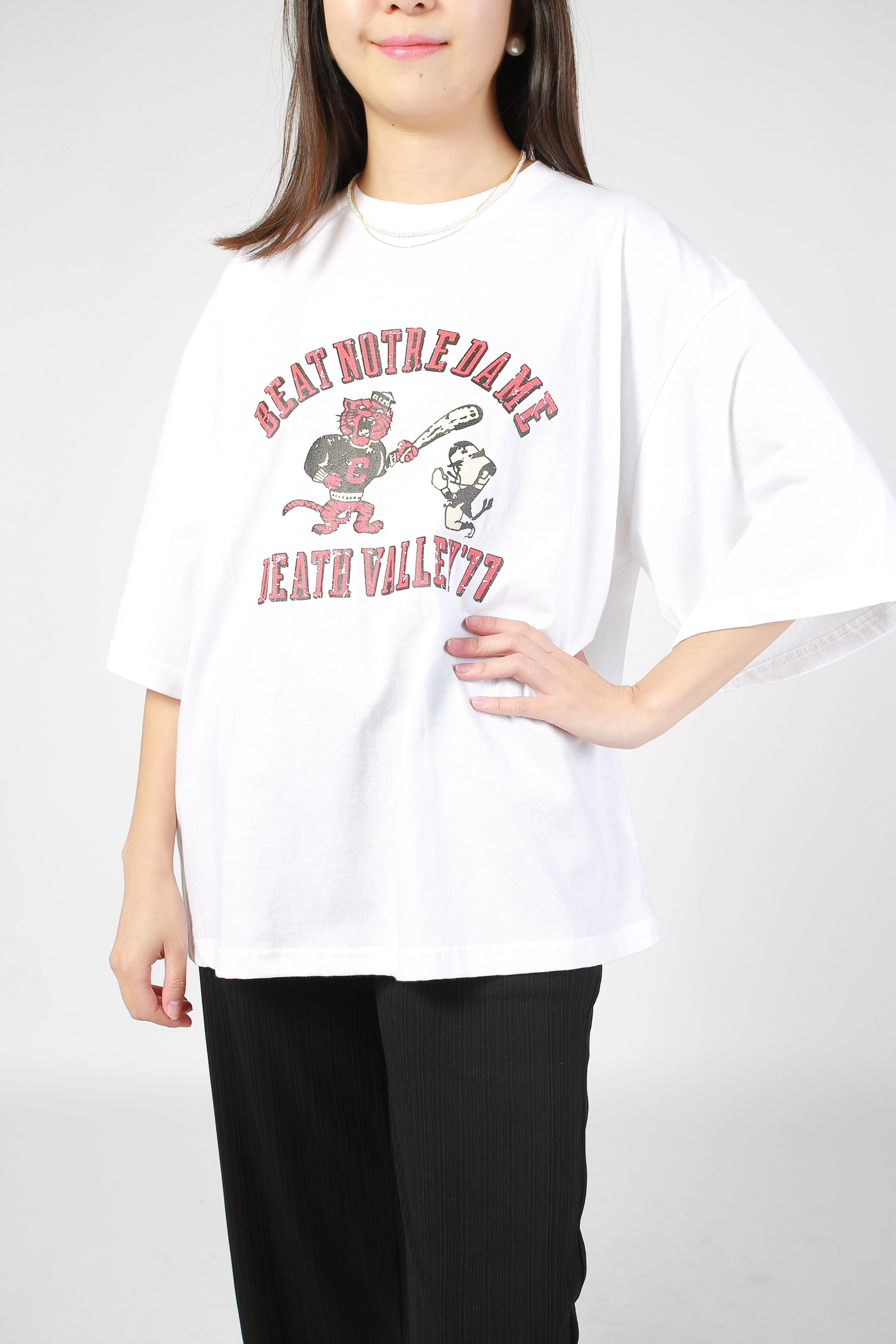 Cartoon Printed Tee White