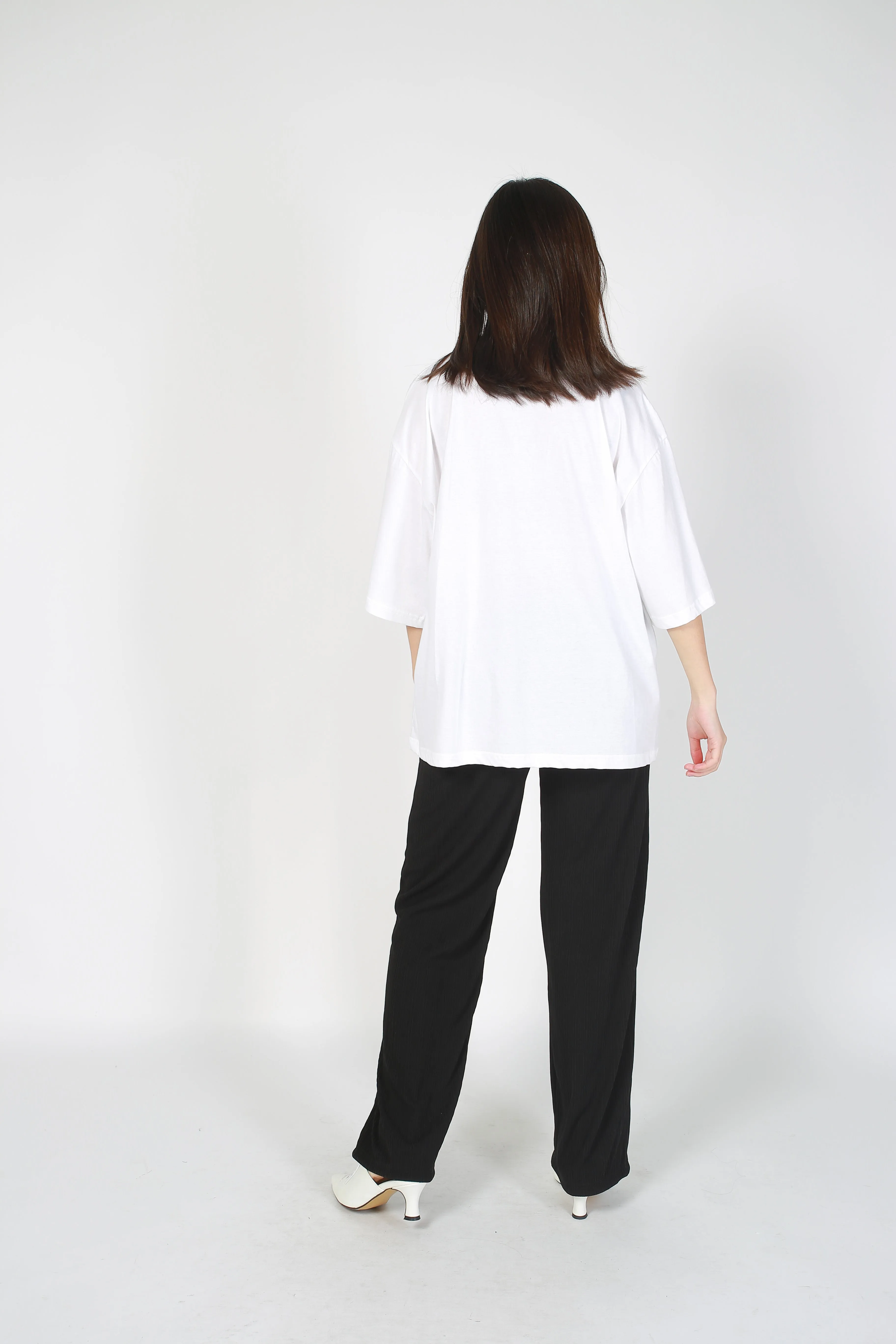 Cartoon Printed Tee White