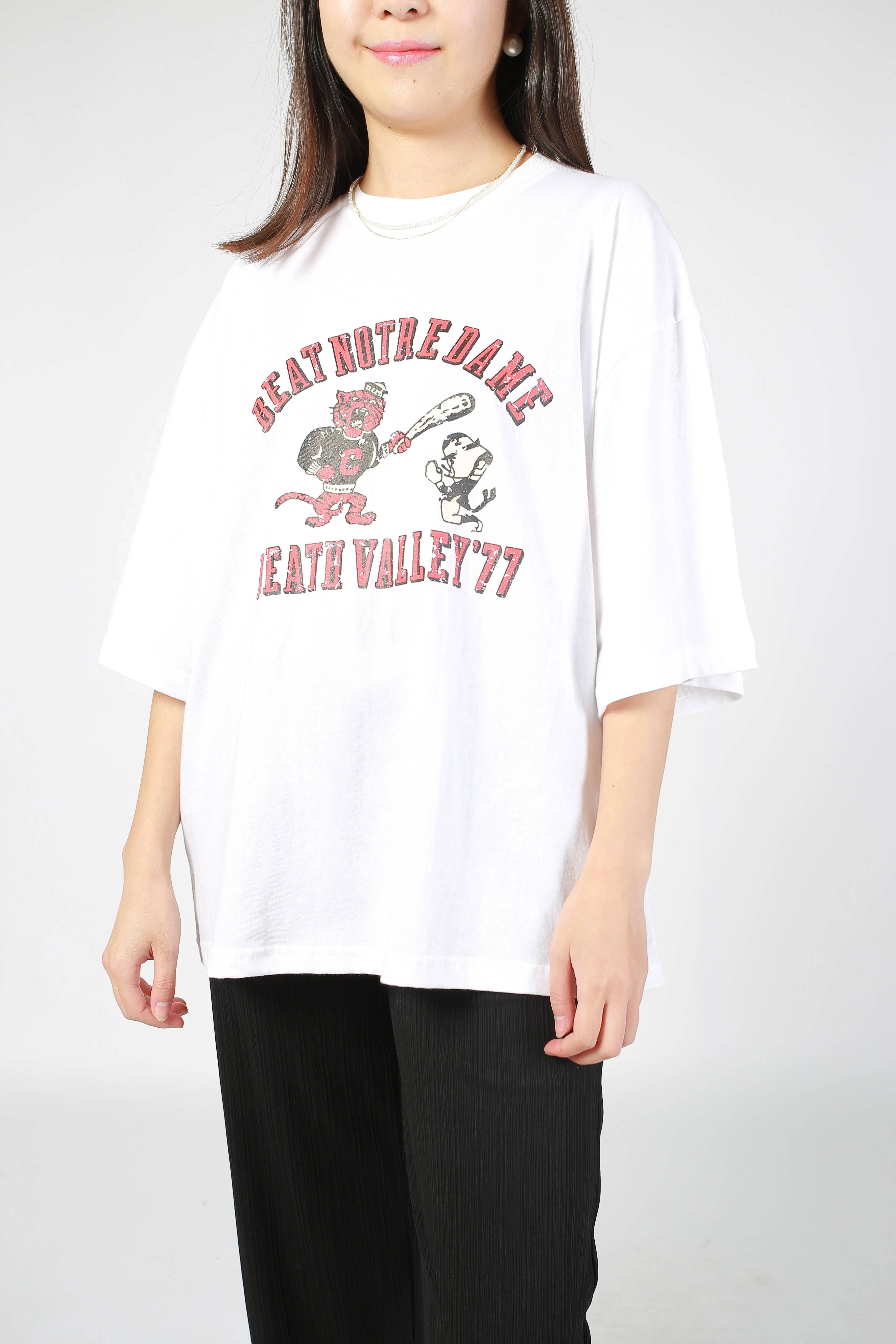 Cartoon Printed Tee White