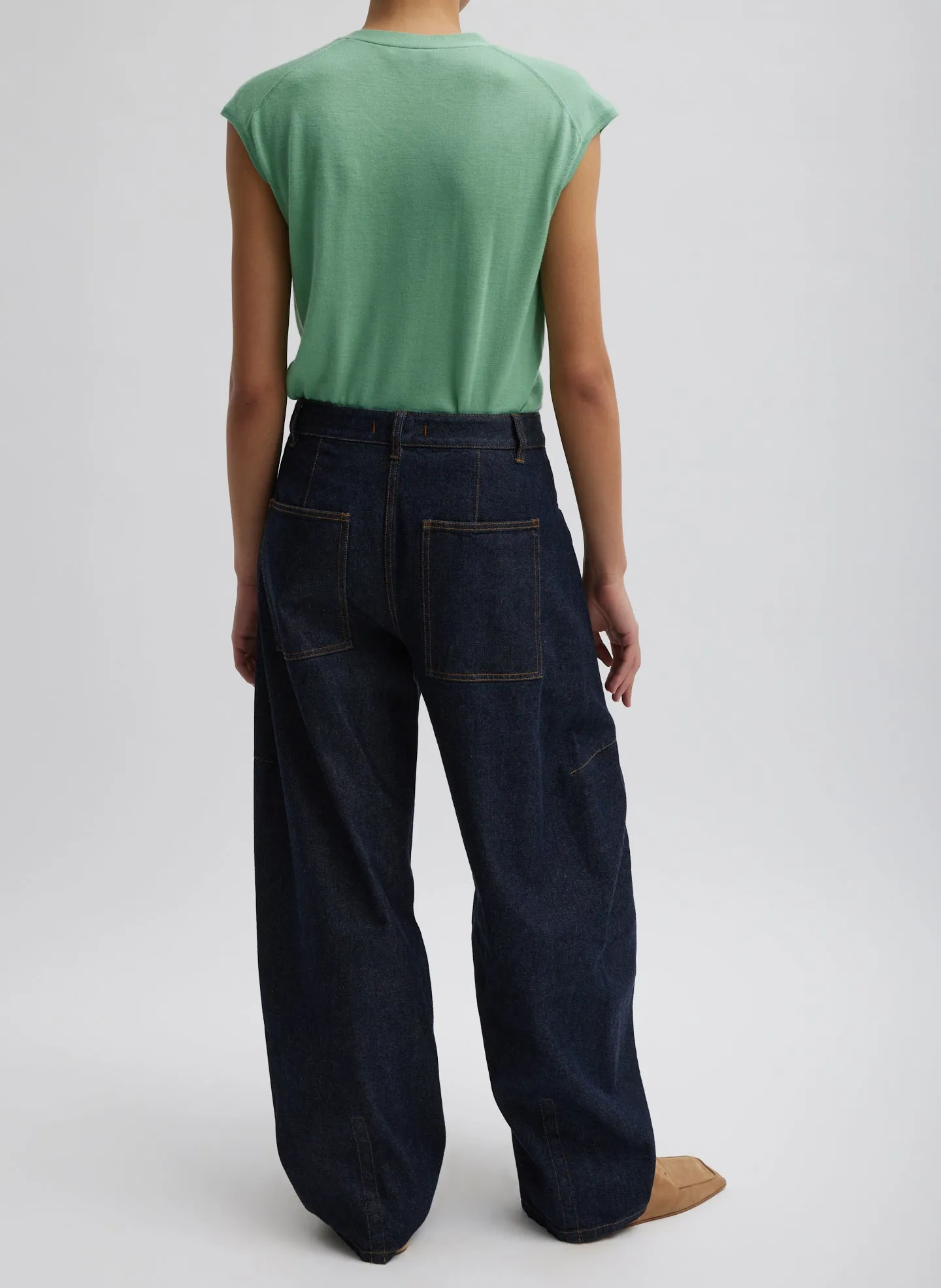Cashmere Silk Blend Sleeveless Button Down Sweater