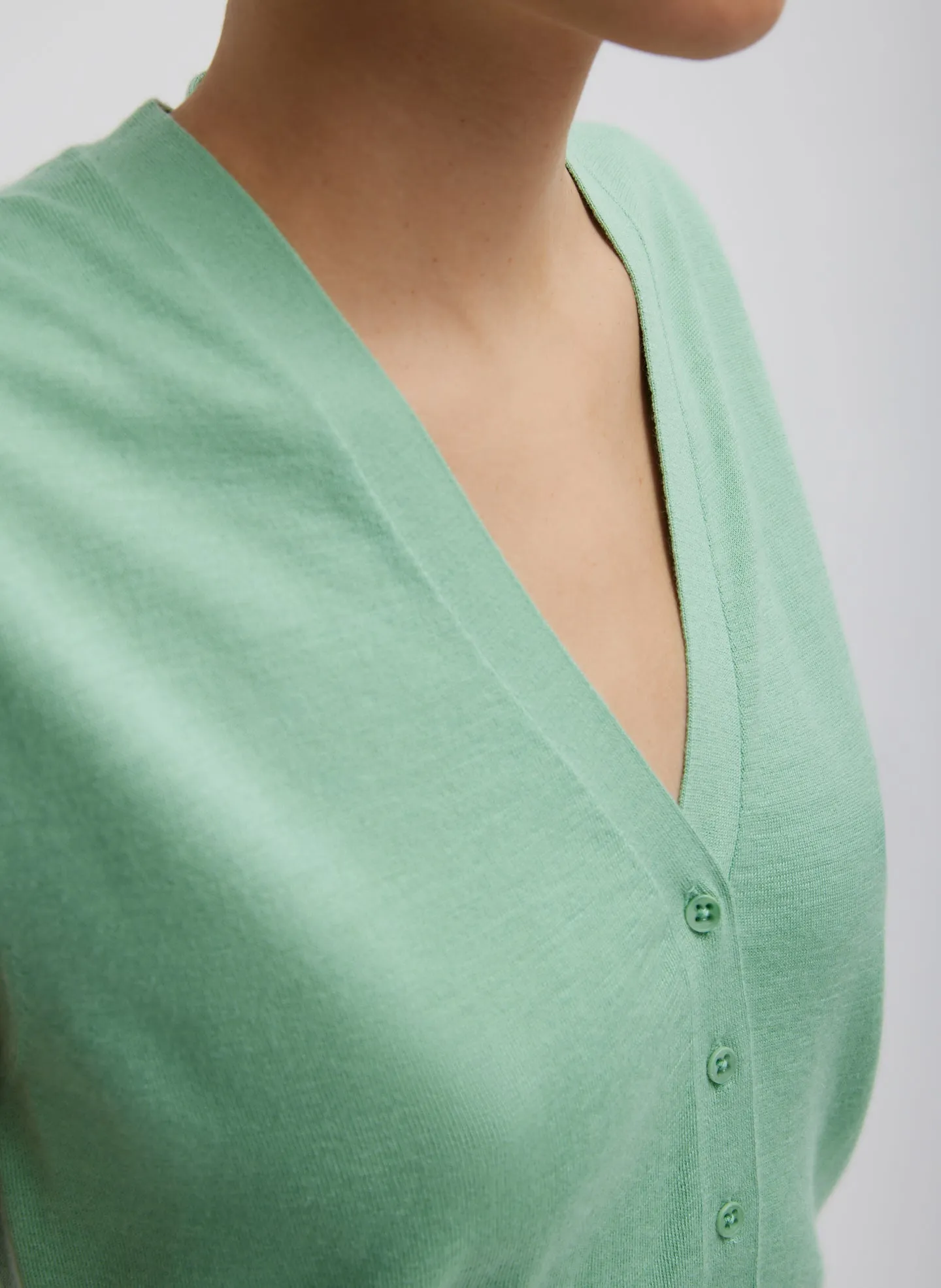Cashmere Silk Blend Sleeveless Button Down Sweater