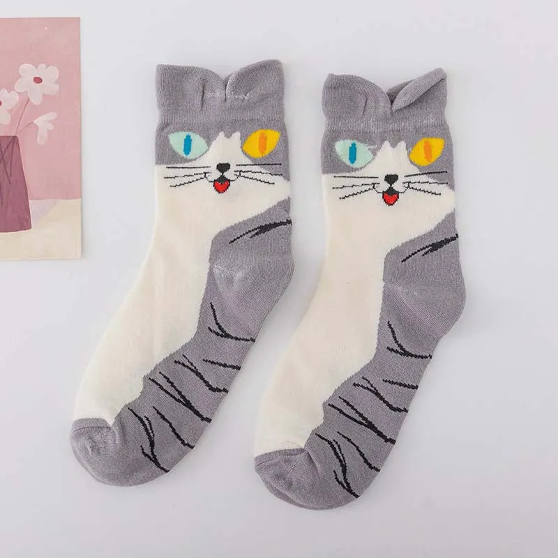 Casual Cat Pattern Socks