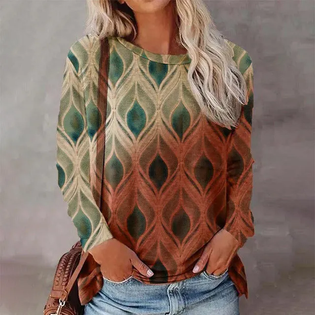 Casual Gradient Print T-Shirt