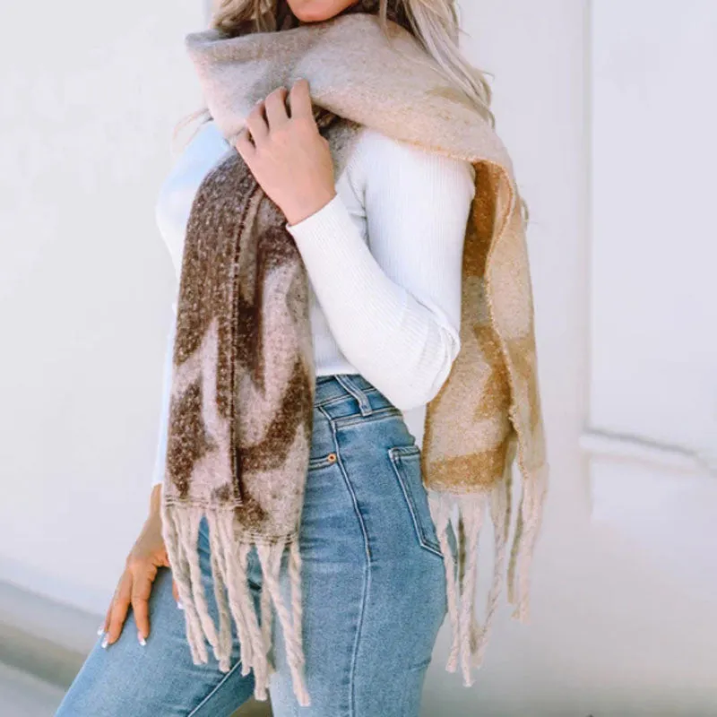 Casual Gradient Warm Scarf